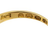 Victorian 18ct Gold, Sapphire & Diamond Three Stone Ring