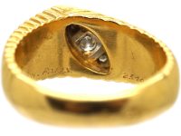 Retro 18ct Gold & Platinum, Diamond Ring by Mauboussin, Paris