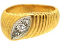 Retro 18ct Gold & Platinum, Diamond Ring by Mauboussin, Paris