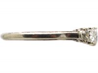 Edwardian Platinum, Five Stone Transition Cut Diamond Ring