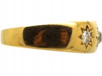 Edwardian 18ct Gold, Three Stone Diamond Gypsy Ring
