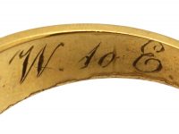 Edwardian 18ct Gold, Three Stone Diamond Gypsy Ring
