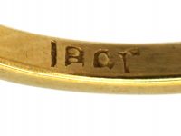 Edwardian 18ct Gold, Sapphire & Diamond Three Stone Ring