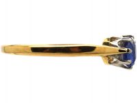 Edwardian 18ct Gold & Platinum, Sapphire Solitaire Ring