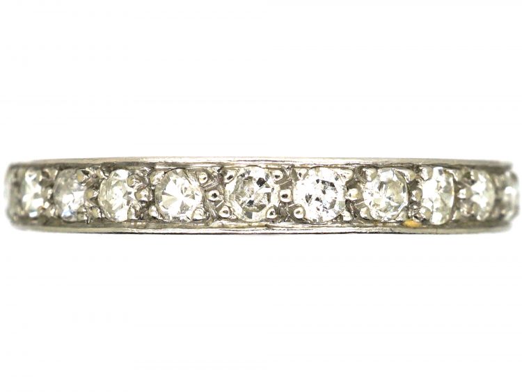Early 20th Century Platinum Eternity Ring set with Diamonds