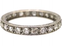 Early 20th Century Platinum Eternity Ring set with Diamonds