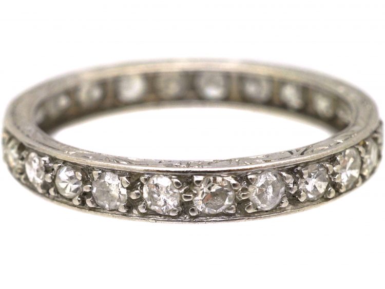 Early 20th Century Platinum Eternity Ring set with Diamonds