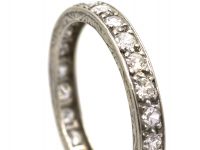Early 20th Century Platinum Eternity Ring set with Diamonds