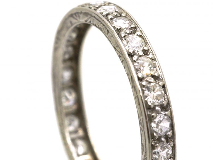 Early 20th Century Platinum Eternity Ring set with Diamonds