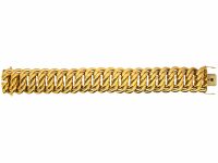 French 18ct Gold Large Curb Design Bracelet by Caplain, Paris