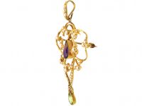 Edwardian 18ct Gold Suffragette Pendant
