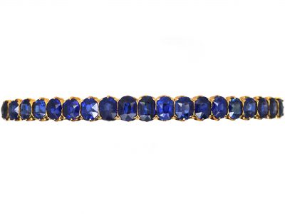 Edwardian 18ct Gold Bangle set with Sapphires