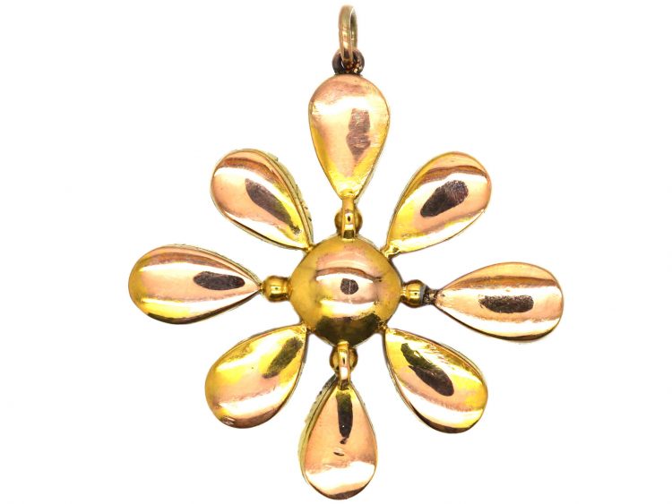 Georgian Gold & Blue Paste Pendant