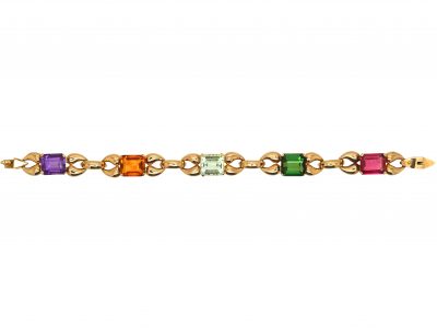 Retro 18ct Gold Harlequin Bracelet