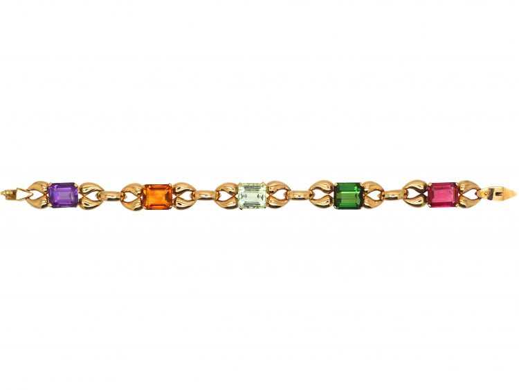 Retro 18ct Gold Harlequin Bracelet