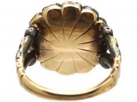 Georgian Flat Cut Almandine Garnet Cluster Ring