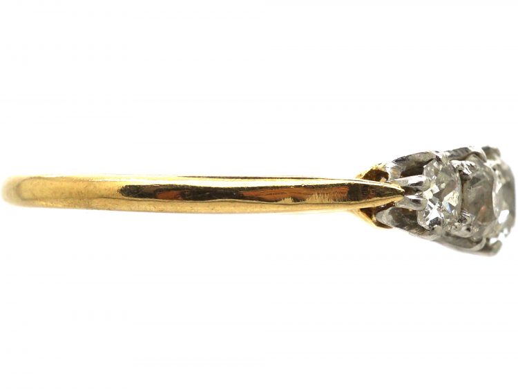 Edwardian 18ct Gold & Platinum, Five Stone Diamond Ring