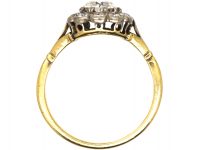 Edwardian 18ct Gold & Platinum, Diamond Daisy Cluster Ring