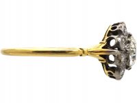 Edwardian 18ct Gold & Platinum, Diamond Daisy Cluster Ring