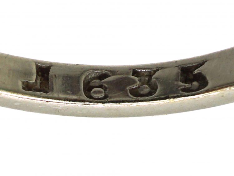 Early 20th Century Platinum, Emerald & Diamond Ring
