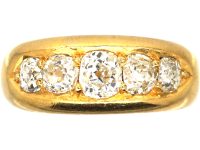 Victorian 18ct Gold, Five Stone Diamond Ring