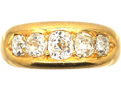 Victorian 18ct Gold, Five Stone Diamond Ring