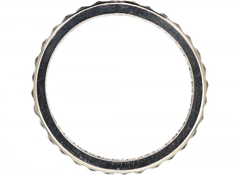 Art Deco Platinum French Cut Diamond Eternity Ring
