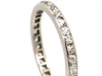 Art Deco Platinum French Cut Diamond Eternity Ring