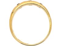 Edwardian 18ct Gold, Three Stone Diamond Gypsy Ring