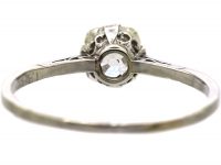 Edwardian Platinum, One Carat Old Mine Cut Diamond Solitaire Ring