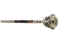 Edwardian Platinum, One Carat Old Mine Cut Diamond Solitaire Ring