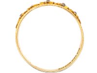 Victorian 18ct Gold & Diamond Ivy Leaf Design Ring