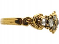 Georgian 18ct Gold & Old Mine Cut & Rose Cut Diamond Ring