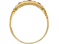 Victorian 18ct Gold, Three Stone Ruby & Diamond Ring