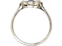 Edwardian Platinum, Sapphire & Diamond Cluster Ring