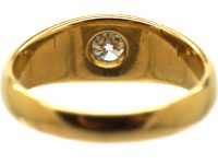 Victorian 18ct Gold Gypsy Ring set with a Diamond