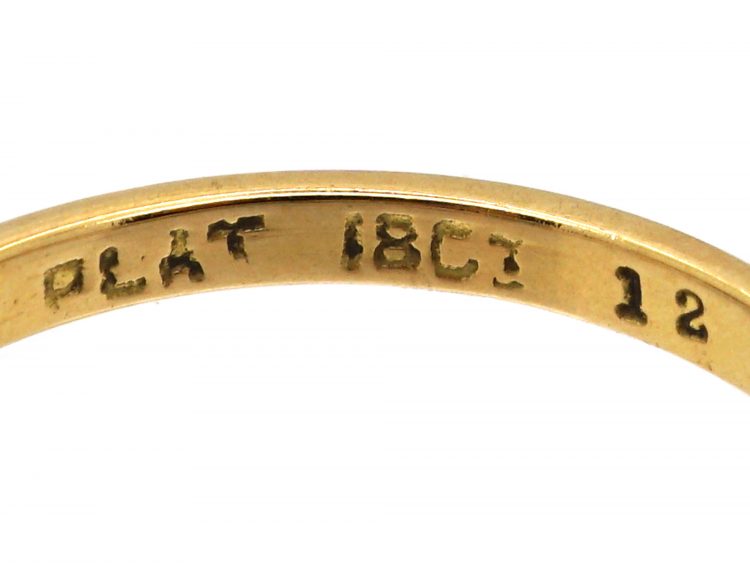 Edwardian 18ct Gold, Ruby & Diamond Three Stone Ring