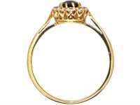 Edwardian 18ct Gold, Sapphire & Diamond Cluster Ring