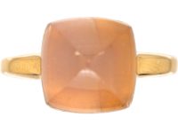 18ct Gold Ring set with Rose Quartz by Fred of Paris