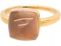 18ct Gold Ring set with Rose Quartz by Fred of Paris