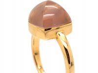 18ct Gold Ring set with Rose Quartz by Fred of Paris