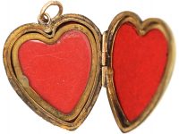 Edwardian 9ct Back & Front Heart Locket