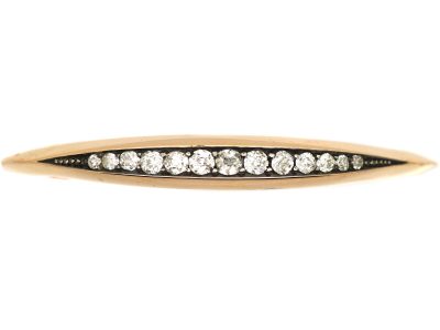 Edwardian 18ct Gold Bangle set with Graduated Diamonds