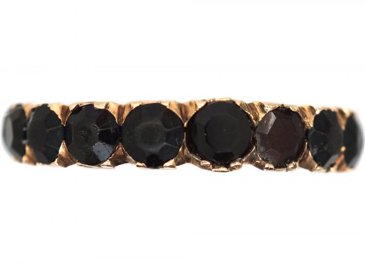 Georgian 9ct Gold Vauxhall Glass Eternity Ring