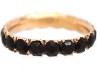 Georgian 9ct Gold Vauxhall Glass Eternity Ring