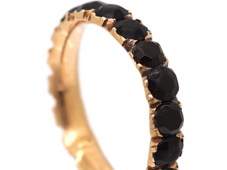 Georgian 9ct Gold Vauxhall Glass Eternity Ring