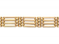 Edwardian 15ct Gold Gate Bracelet