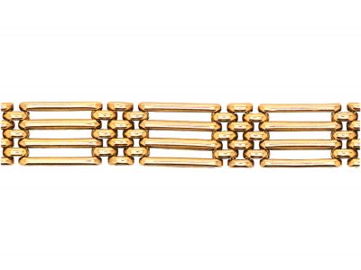 Edwardian 15ct Gold Gate Bracelet