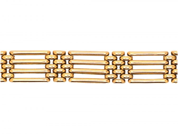 Edwardian 15ct Gold Gate Bracelet