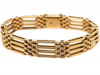 Edwardian 15ct Gold Gate Bracelet